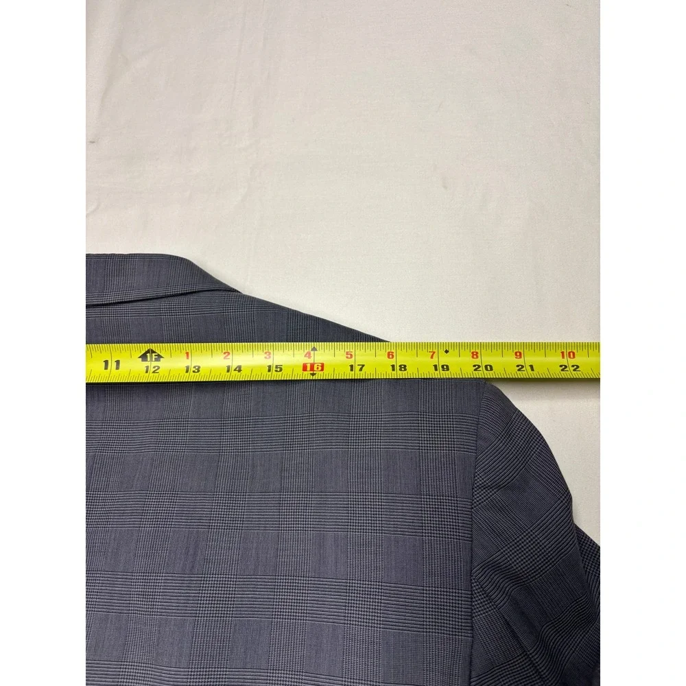 Jos. A. Bank Mens 42L Grey Glen Plaid 100% Wool 2 Piece Suit Blazer W36‎ L31